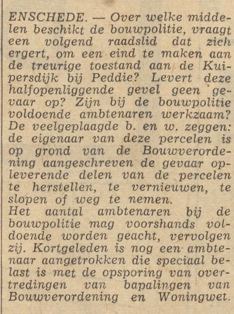 Kuipersdijk 36 Peddie krantenbericht Tubantia 27-11-1963.jpg