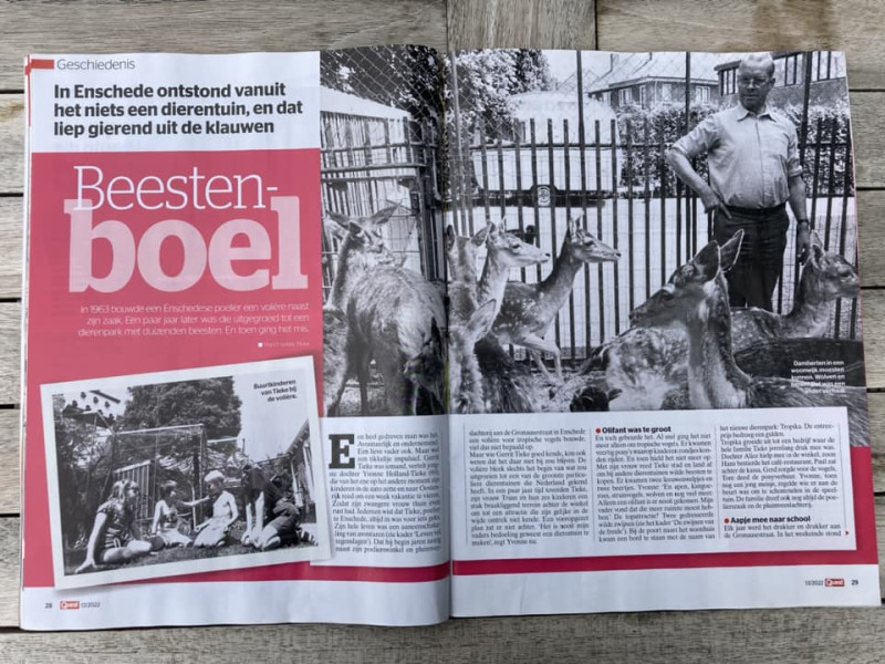 Gronausestraat 425 Dierenpark Tropika van poelier Gerrit Tieke tijdschrift Quest 2022.jpg