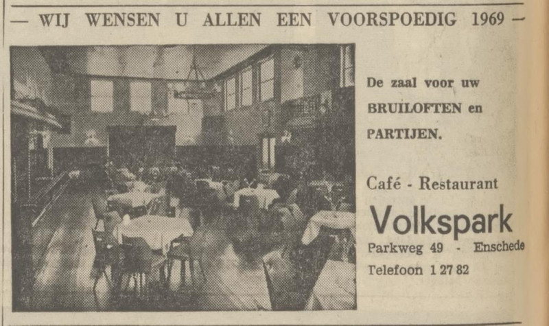 Parkweg 49 cafe Restaurant Volkspark advertentie Tubantia 31-12-1966.jpg