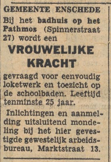 Spinnerstraat 27 badhuis Pathmos advertentie Tubantia 21-5-1954.jpg