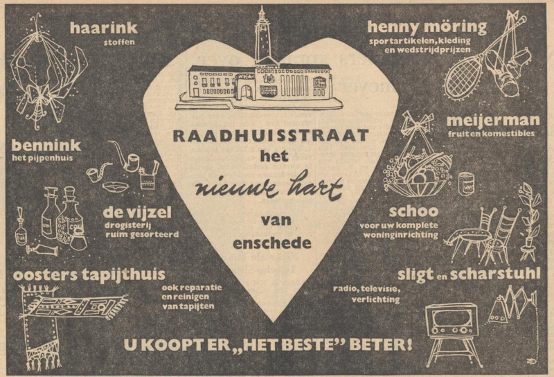 Raadhuisstraat 23 drogisterij De Vijzel advertentie Tubantia 14-11-1957.jpg