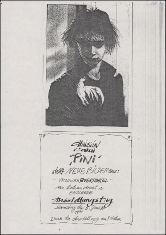 van Lochemstraat 1 Christin Coqui Pini in vrouwenboekwinkel. 2-6-1984.jpeg