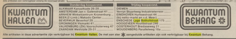 Lage Bothofstraat 175 Kwantum Hallen advertentie Algemeen Dagblad 5-5-1982.jpg