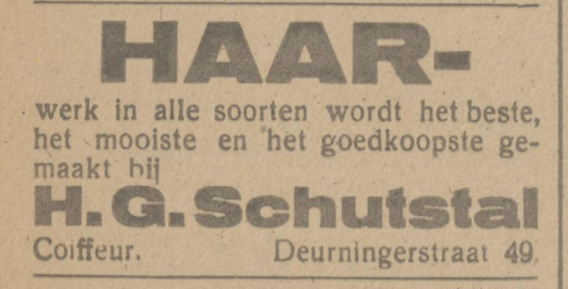 Deurningerstraat 49 coiffeur H,G, Schutstal advertentie Tubantia 6-4-1916.jpg