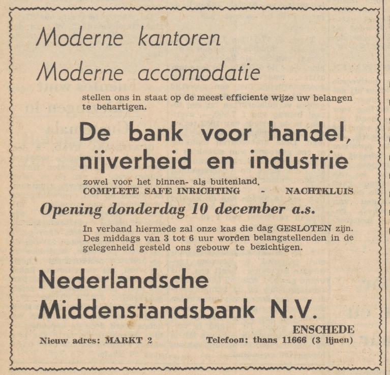 Markt 2 Nederlandsche Middenstandsbank advertentie Twentsche Courant 9-12-1959.jpg