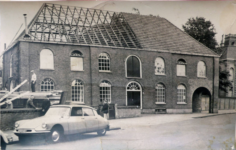 Deurningerstraat 2 Bandfabriek Gebr. Hardick afbraak 1960.jpg