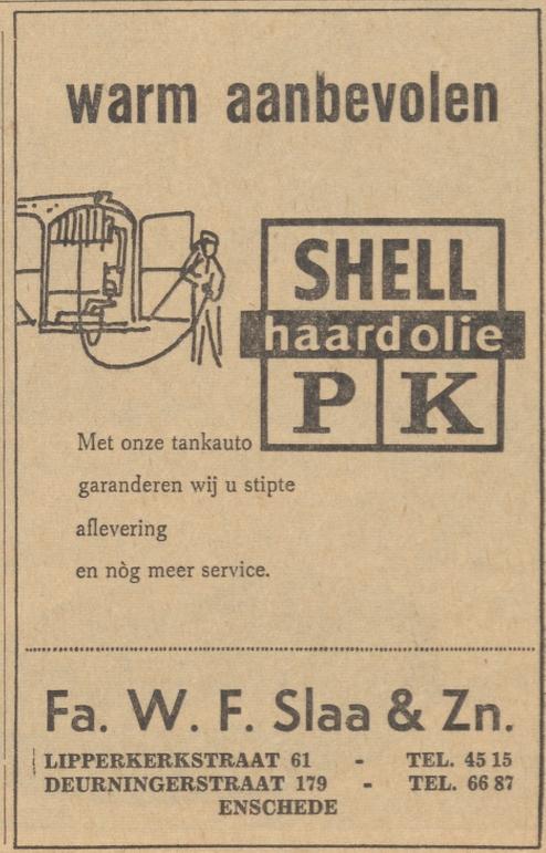 Deurningerstraat 179 Fa. W.F. Slaa & Zn advertentie Tubantia 13-2-1963.jpg