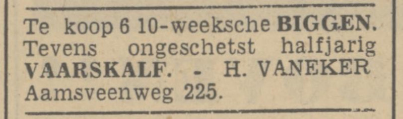 Aamsveenweg 225 H. Vaneker advertentie Tubantia 5-8-1939.jpg