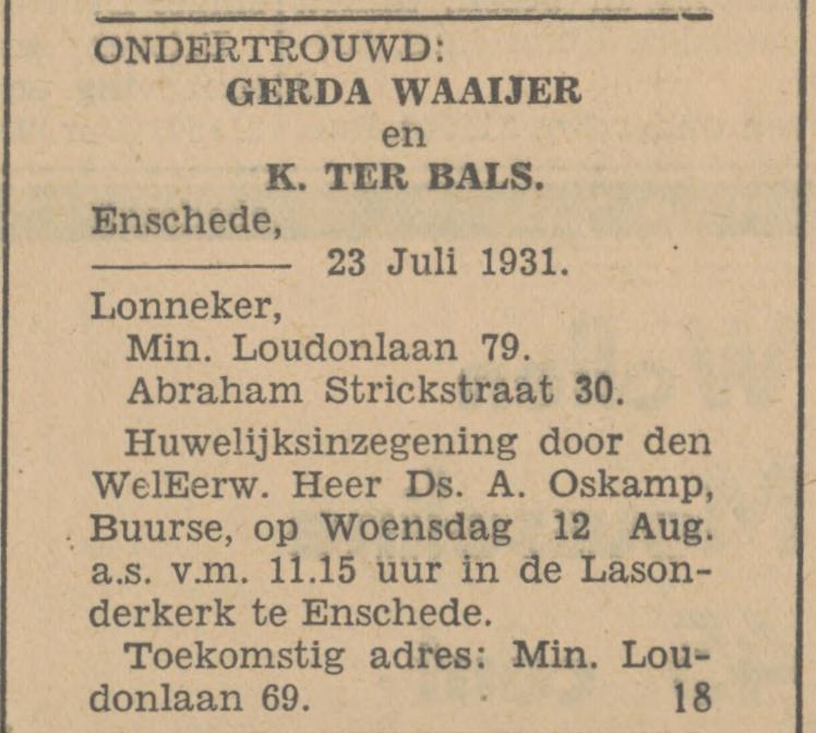 Abraham Srickstraat 30 K. ter Bals advertentie Tubantia 23-7-1931.jpg