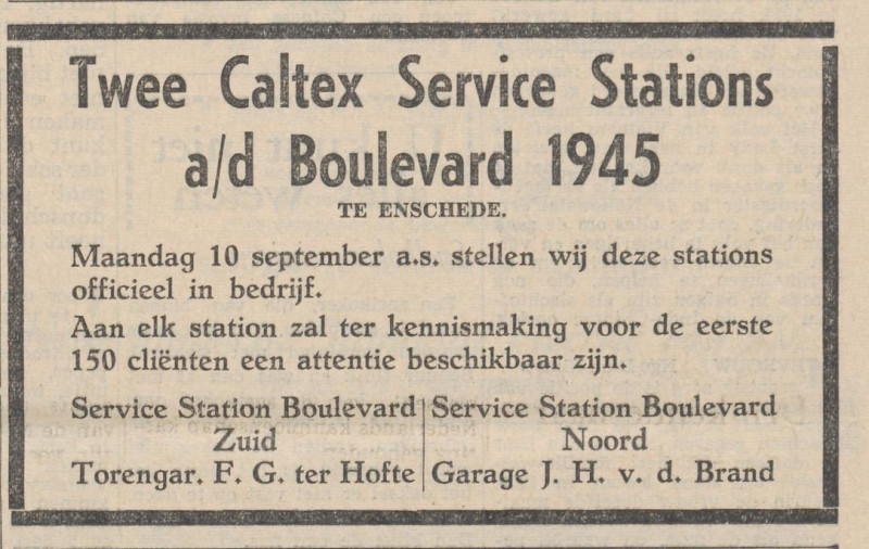 Boulevard 1945 Caltex Station advertentie Tubantia 8-9-1962.jpg
