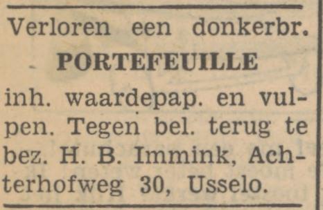 Achterhfweg 30 Usselo H.B. Immink advertentie Tubantia 27-8-1947.jpg