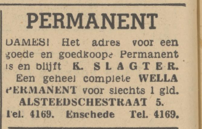 Alsteedsestraat 5 kapper K. Slagter advertentie Tubantia 31-1-1940.jpg