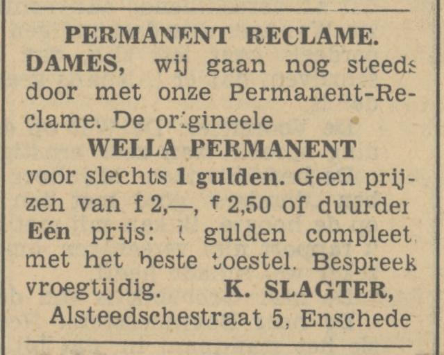 Alsteedsestraat 5 kapper K. Slagter advertentie Tubantia 13-11-1935.jpg