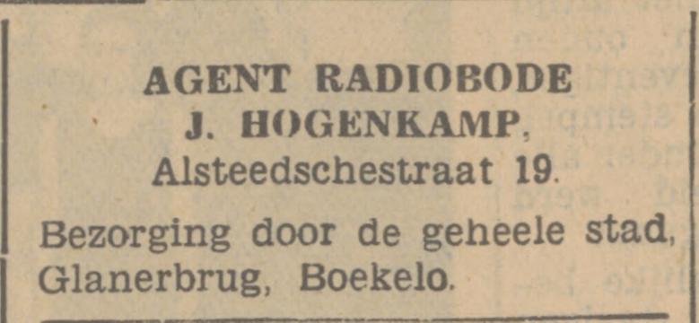Alsteedsestraat 19 J. Hogenkamp agent radiobode  advertentie Tubantia 5-1-1935.jpg