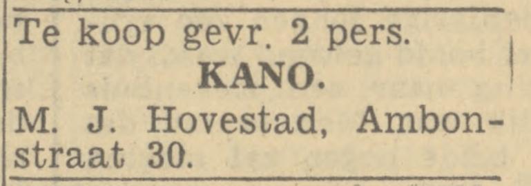 Ambonstraat 30 M.J. Hovestad advertentie Twentsch nieuwsblad 3-6-1944.jpg