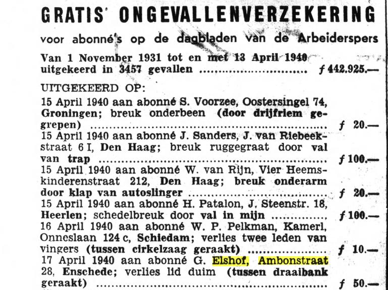 Ambonstraat 28 G. Elshof advertentie Het Volk 26-4-1940.jpg
