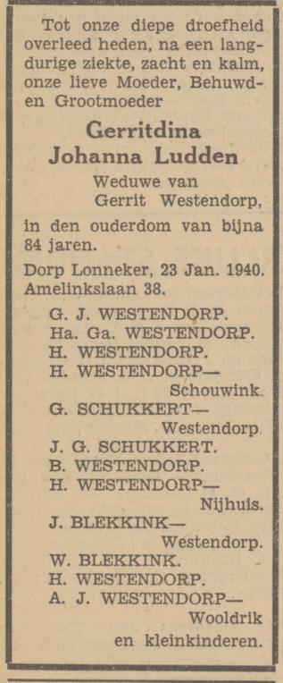 Amelinkslaan 38 G.J. Westendorp-Ludden overlijdensadvertentie 24-1-1940.jpg