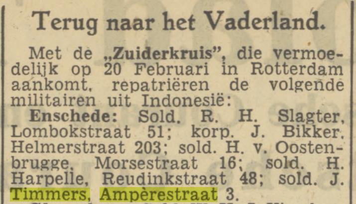 Amperestraat 3 J. Timmers krantenbericht Tubantia 10-2-1950.jpg