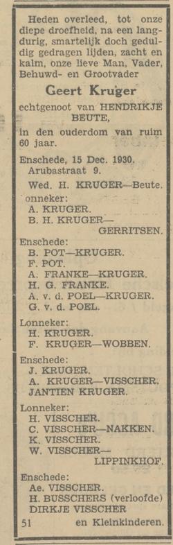 Arubastraat 9 H. Kruger-Beute advertentie Tubantia 16-12-1930.jpg