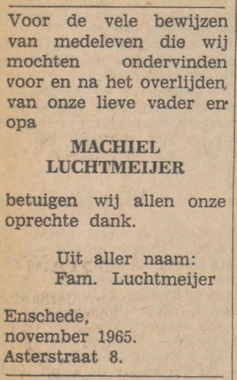 Asterstraat 8 M. Luchtmeijer advertentie Tubantia 16-11-1965.jpg