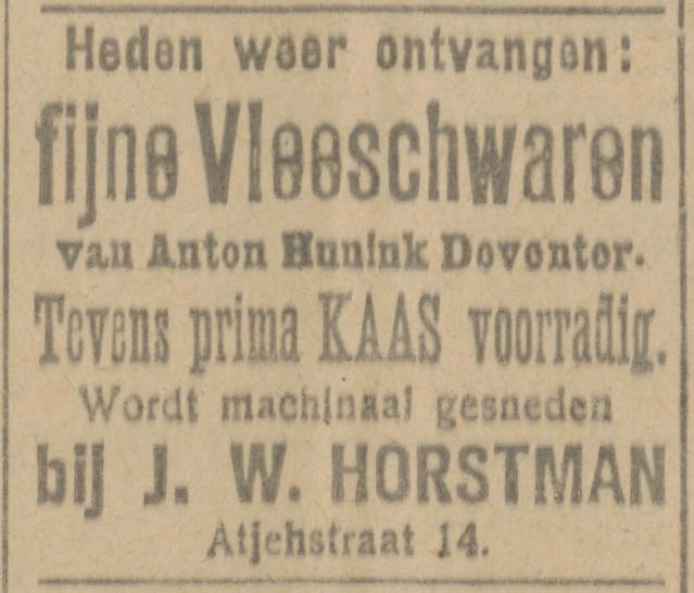 Atjehstraat 14 J.W. Horstman advertentie Tubantia 4-7-1919.jpg