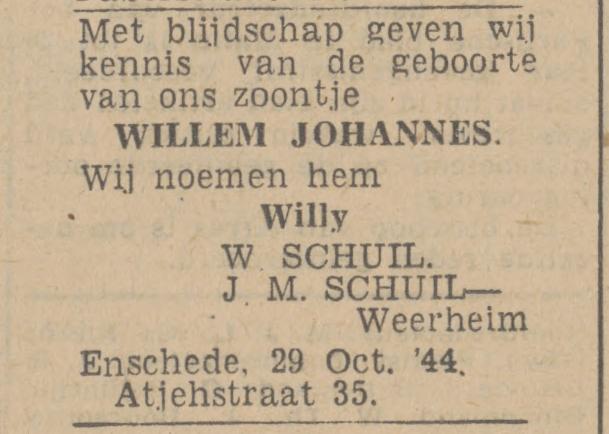 Athehstraat 35 W, Schuil advertentie Twentsch nieuwsblad 31-10-1944.jpg