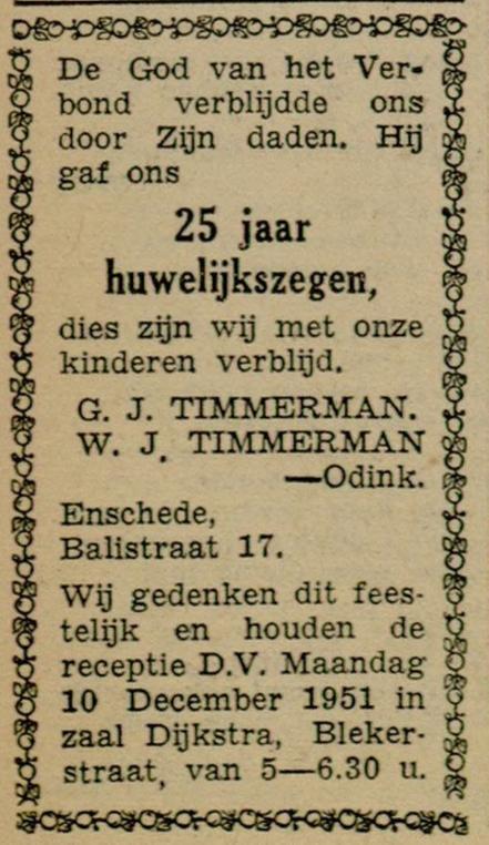 Balistraat 17 G.J. Timmerman advertentie Gereformeerd gezinsblad 4-12-1951.jpg