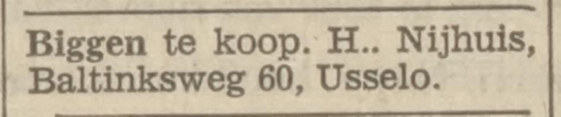 Baltinksweg 60 Usselo H. Nijhuis advertentie Tubantia 8-7-1970.jpg