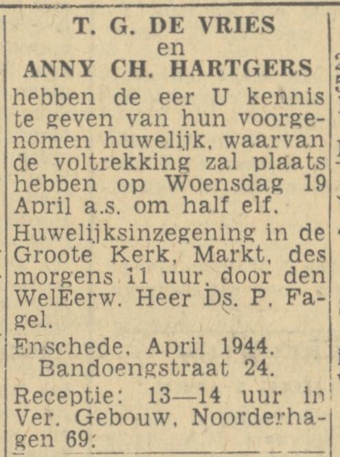 Bandoengstraat 24 A.C. Hartgers advertentie Twentsch nieuwsblad 6-4-1944.jpg