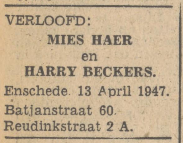Batjanstraat 60 Mies Haer advertentie Tubantia 8-4-1947.jpg