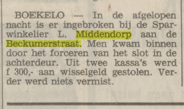 Beckumerstraat 28 sparwinkelier L. Middendorp krantenbericht Tubantia 27-5-1970.jpg