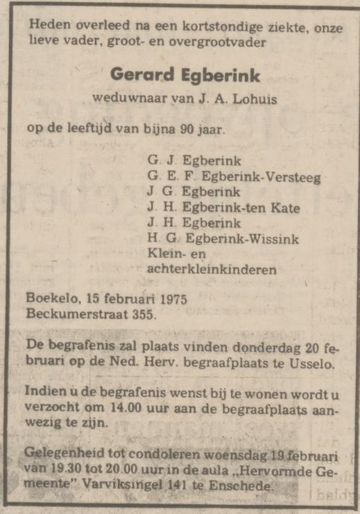 Beckumerstraat 355 G. Egberink overlijdensadvertentie Tubantia 17-2-1975.jpg