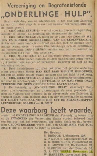 Beekstraat 12 G.A. ter Weele advertentie Tubantia 28-8-1940.jpg