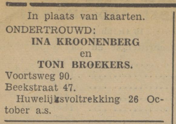 Beekstraat 47 Toni Broekers advertentie Tubantia 10-10-1940.jpg