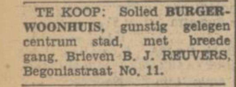 Begoniastraat 11 B.J. Reuvers advertentie Tubantia 17-6-1932.jpg