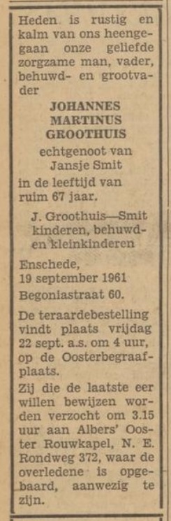 Begoniastraat 60 J.M. Groothuis advertentie Tubantia 21-9-1961.jpg