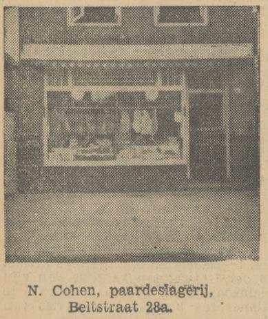 Beltstraat 28a N. Cohen paardeslagerij krantenfoto Tubantia 19-6-1934.jpg