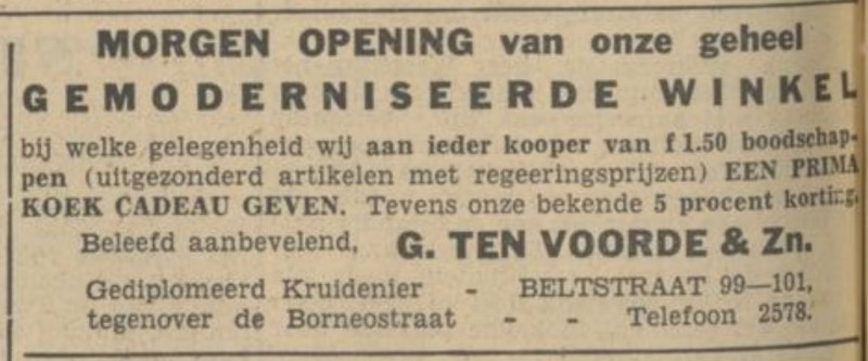 Beltstraat 99-101 G. ten Voorde kruidenier advertentie Tubantia 22-12-1936.jpg
