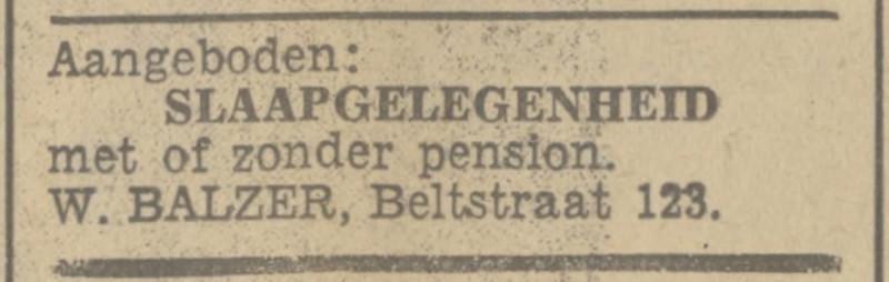 Beltstraat 123 W. Balzer advertentie Tubantia 12-4-1939.jpg