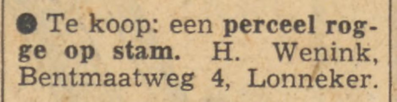 Bentmaatweg H. Wenink advertentie Tubantia 14-7-1954.jpg