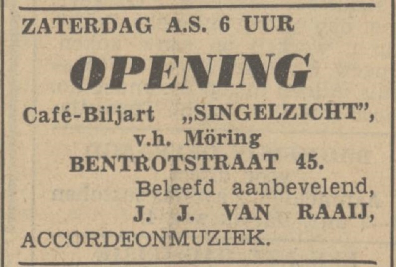 Bentrotstraat 45 J.J. van Raaij cafe bilart Singelzicht v.h. Möring advertentie Tubantia 3-3-1937.jpg