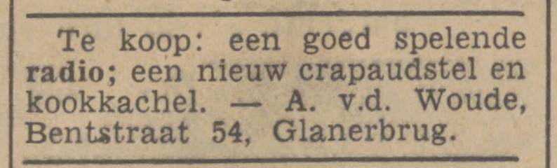 Bentstraat 54 Glanerbrug A. van der Woude advertentie Tubantia 28-2-1942.jpg