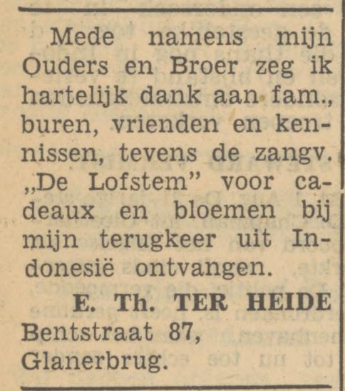 Bentstraat 87 Glanerbrug E.Th. ter Heide advertentie Tubantia 1-8-1950.jpg