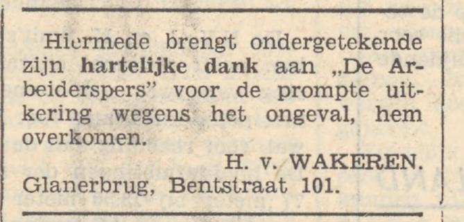 Bentstraat 101 Glanerbrug H. van Wakeren advertentie Zaans Volksblad 13-6-1938.jpg