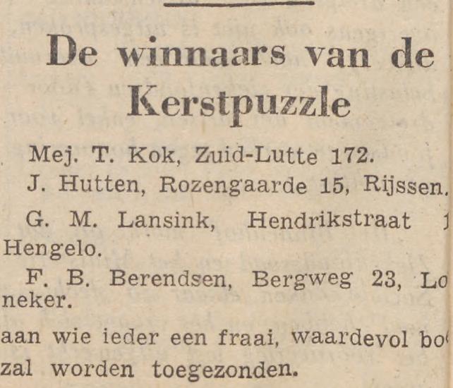 Bergweg 23 Lonneker F.B. Berendsen krantenbericht Tubantia 2-1-1954.jpg