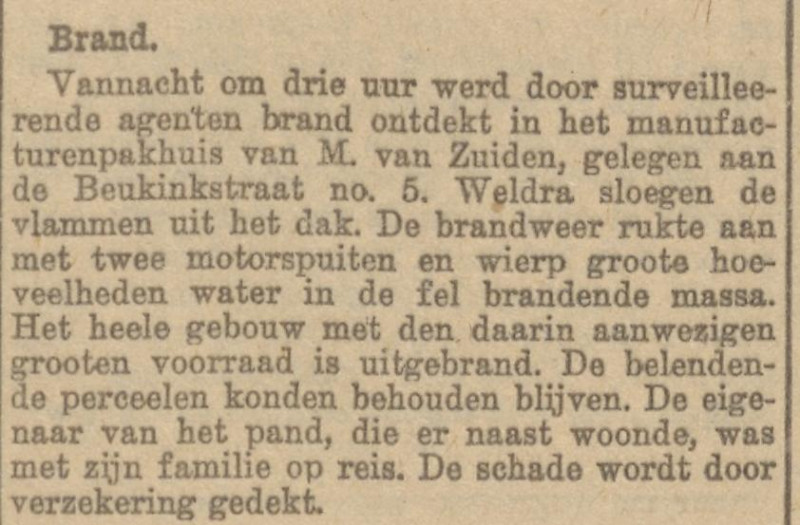 Beukinkstraat 5-7 M. van Zuiden manufacturen krantenbericht 26-2-1930.jpg
