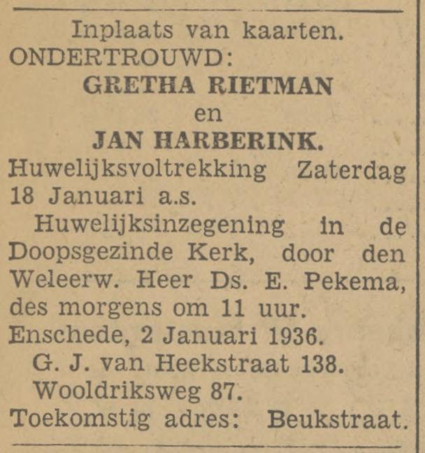Beukstraat 5 Jan Harberink advertentie Tubantia 2-1-1936.jpg
