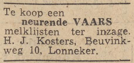 Beuvinkweg 10 Lonneker H.J. Kosters advertentie Twentsche Courant 17-4-1954.jpg