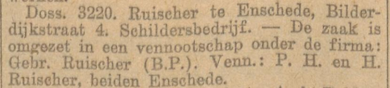Bilderdijkstraat 4 P.H. Ruischer krantenbericht Hengelosche Cournat 20-6-1931.jpg