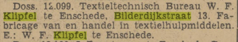 Bilderdijkstraat 13 W.F. Klipfel krantenbericht Tubantia 2-1-1940.jpg